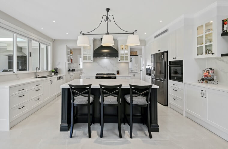An elegant dining area in a newly built home