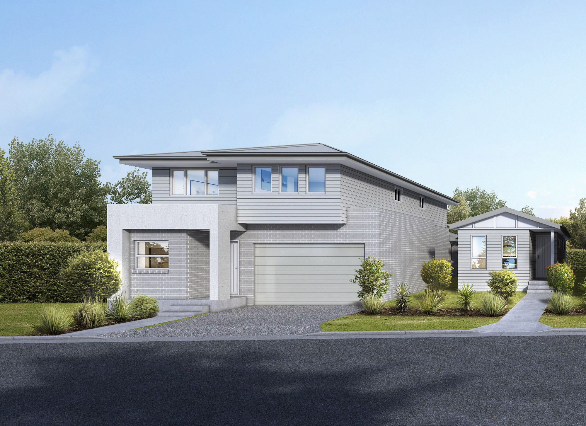 Double Storey Facade with Granny Flat