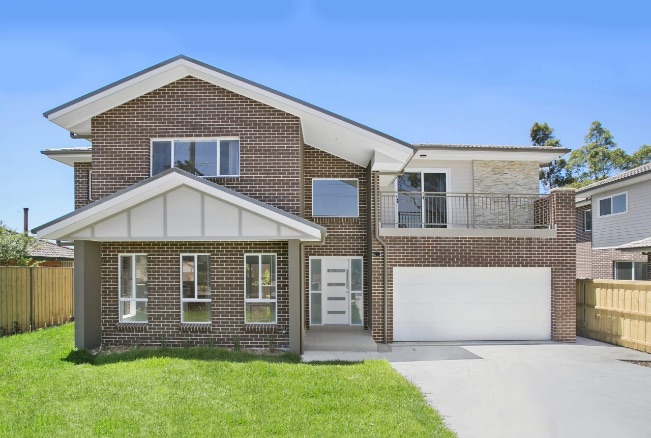 2 storey brick custom home