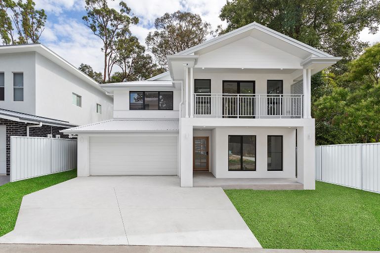 New double storey white house