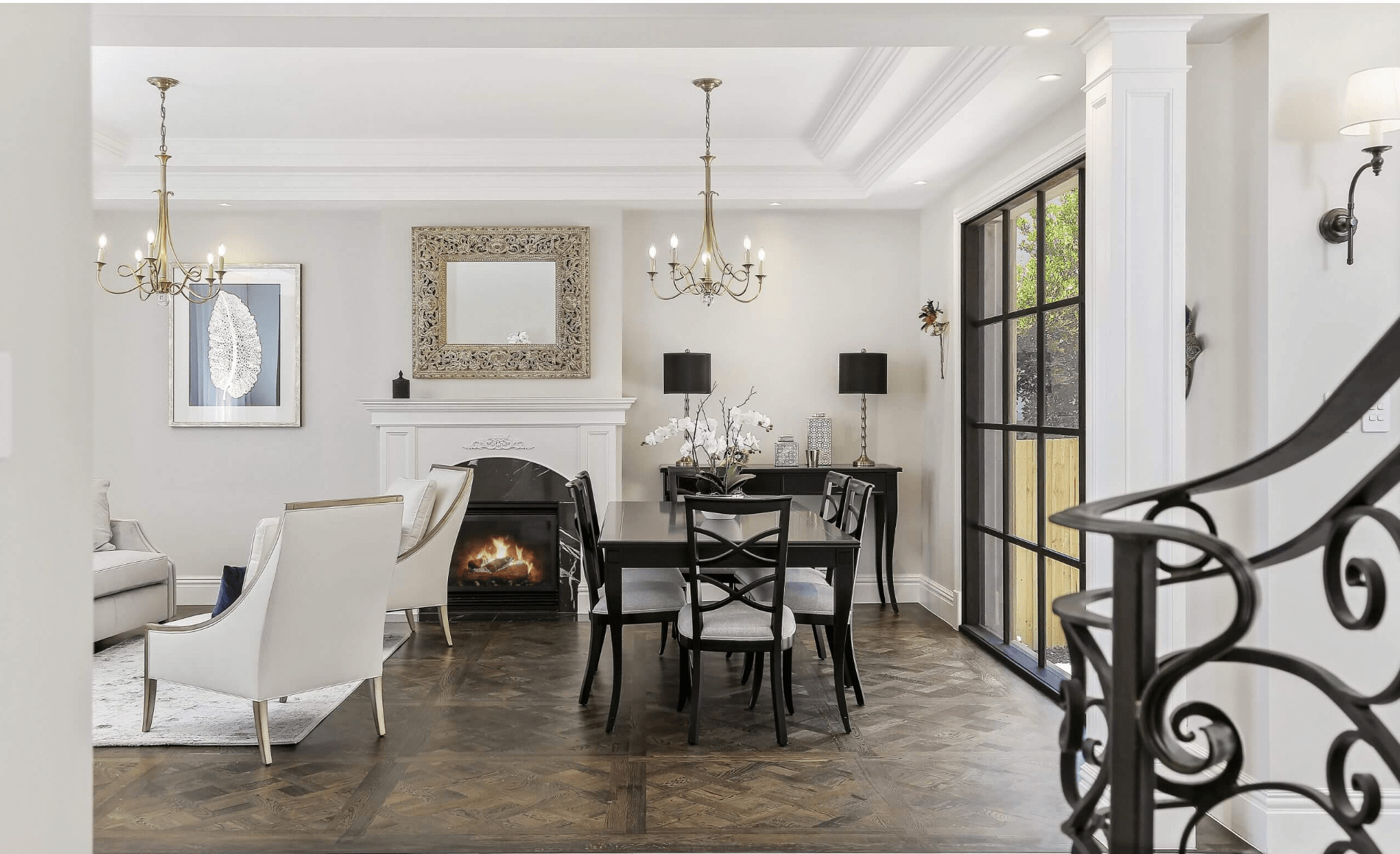 Wrought iron in a modern home